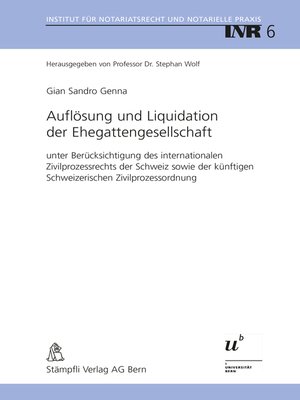 cover image of Auflösung und Liquidation der Ehegattengesellschaft